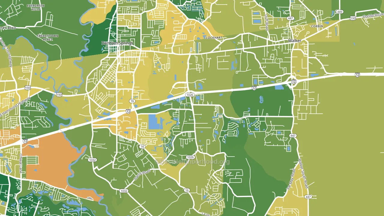 70726, LA block-group voter-turnout map
