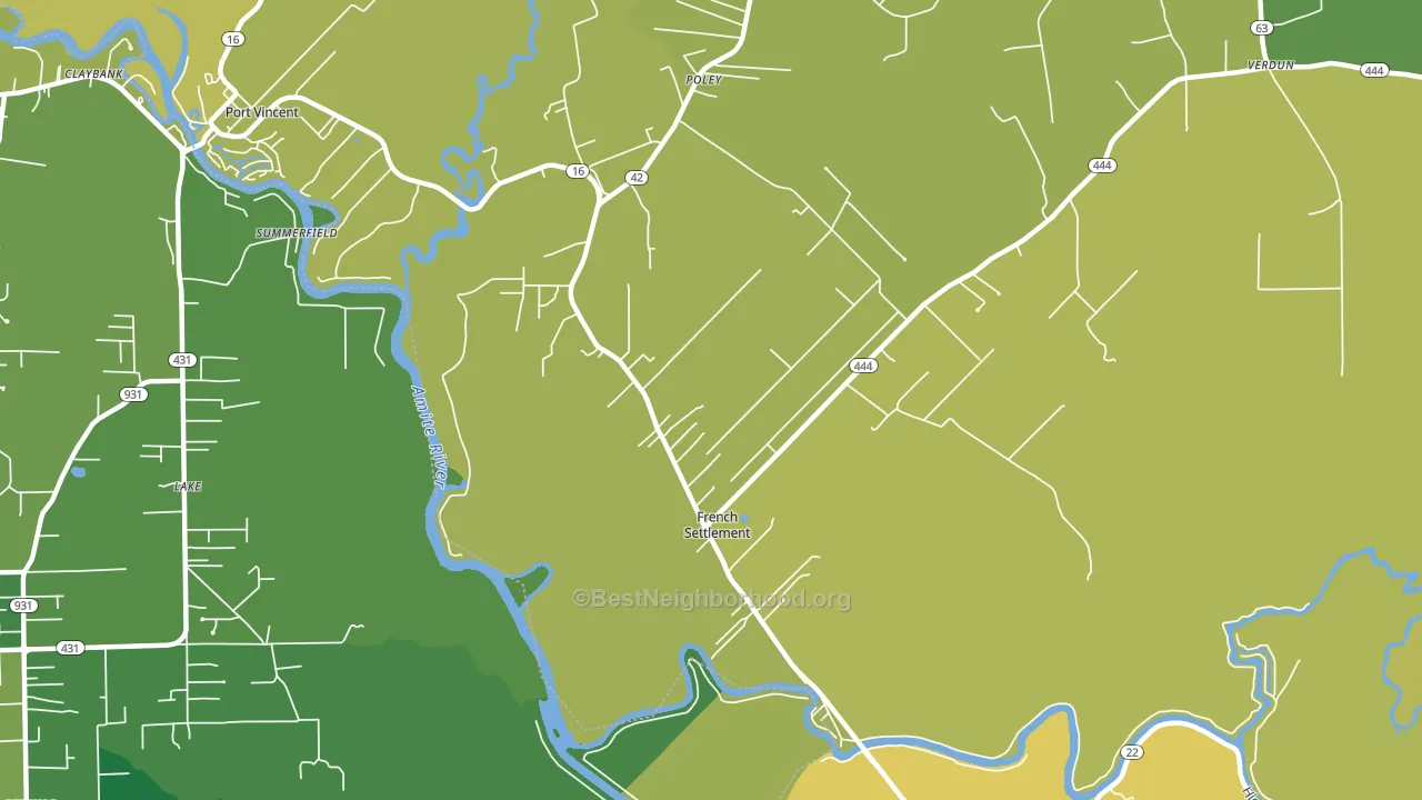 70733, LA block-group voter-turnout map