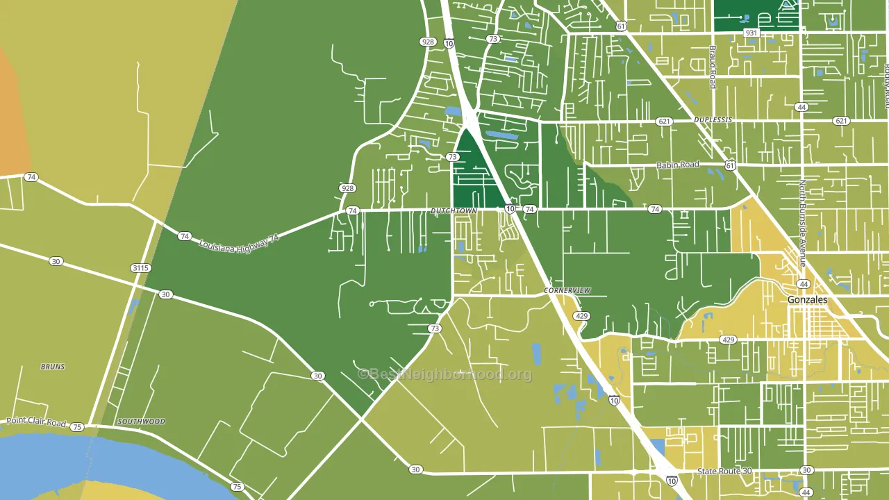 70734, LA block-group voter-turnout map