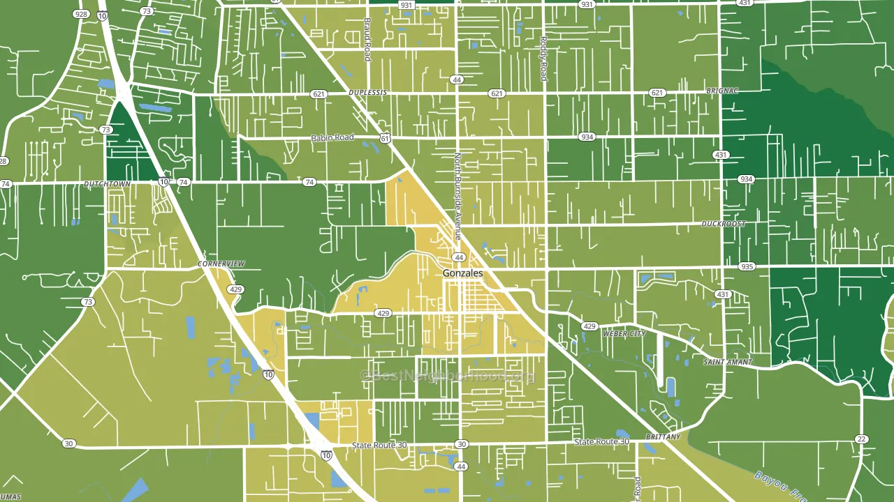 70737, LA block-group voter-turnout map