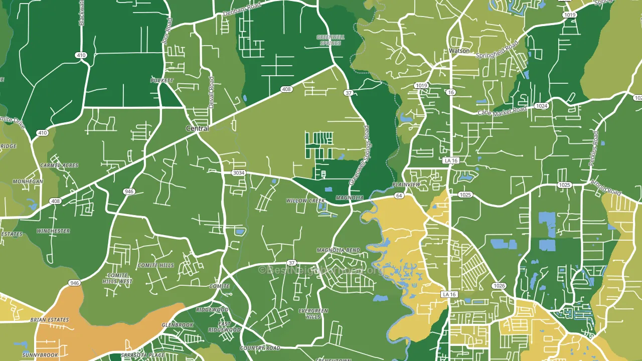70739, LA block-group voter-turnout map