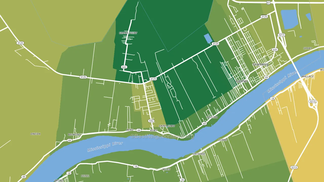 70763, LA block-group voter-turnout map