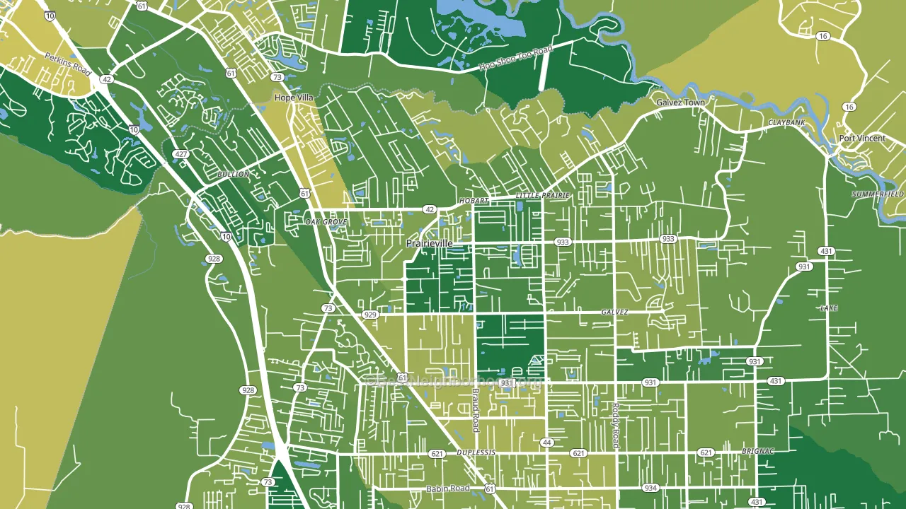 70769, LA block-group voter-turnout map
