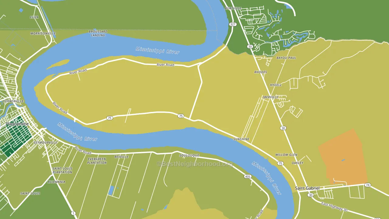 70780, LA block-group voter-turnout map