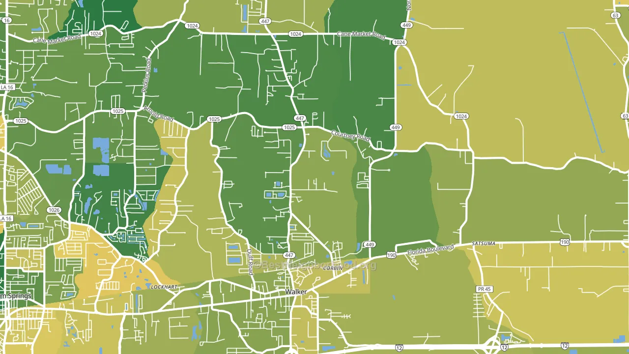 70785, LA block-group voter-turnout map