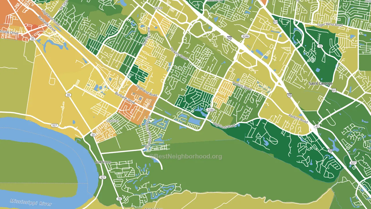 70810, LA block-group voter-turnout map