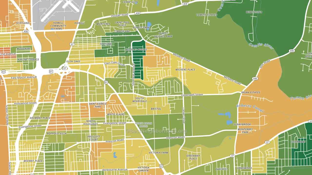 70812, LA block-group voter-turnout map