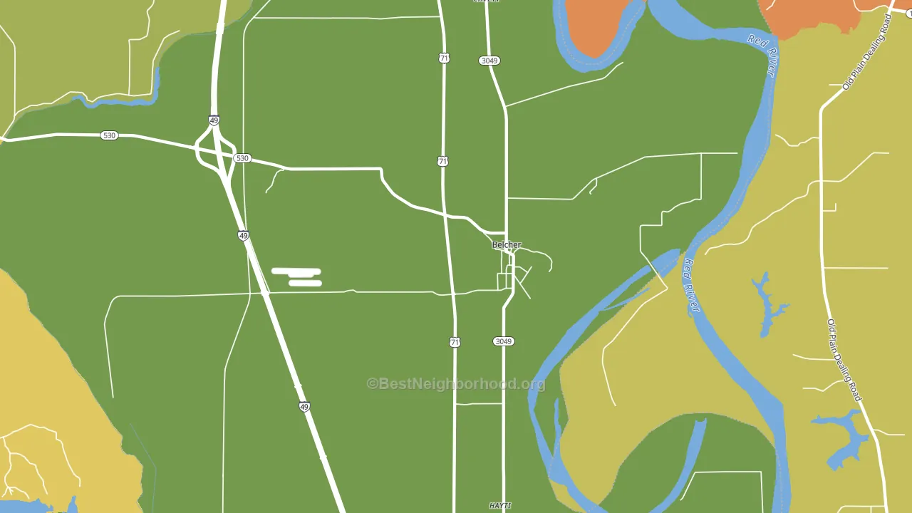 71004, LA block-group voter-turnout map