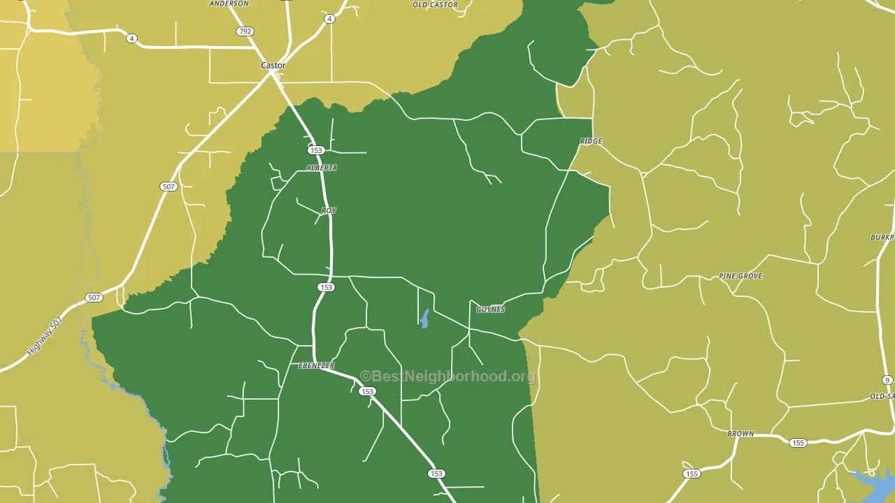 71016, LA block-group voter-turnout map