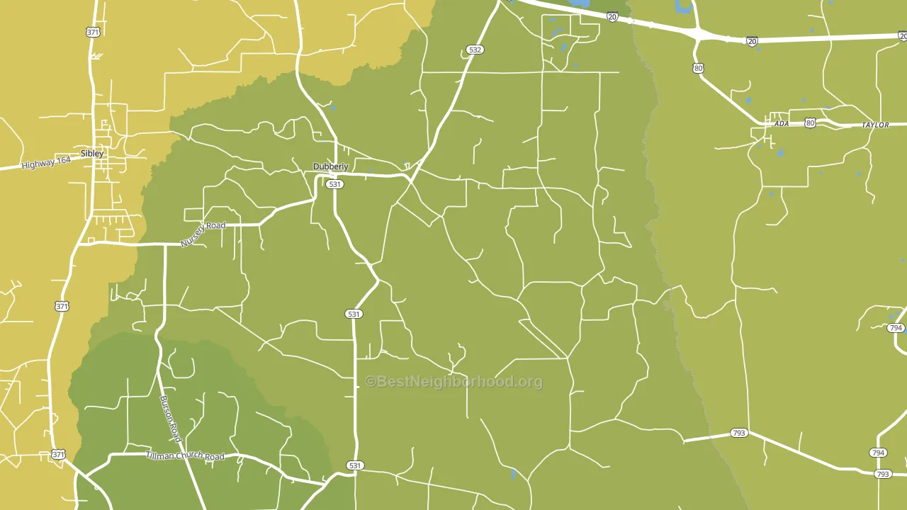 71024, LA block-group voter-turnout map