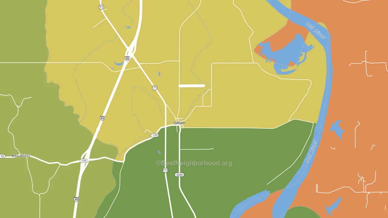 71029, LA block-group voter-turnout map