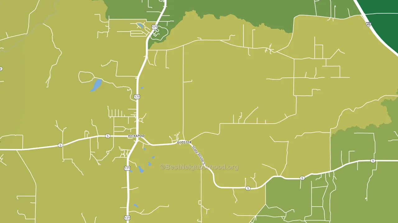 71030, LA block-group voter-turnout map