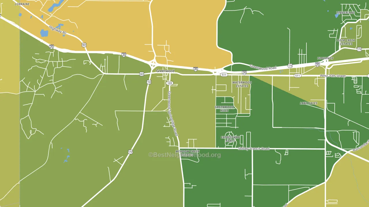 71033, LA block-group voter-turnout map