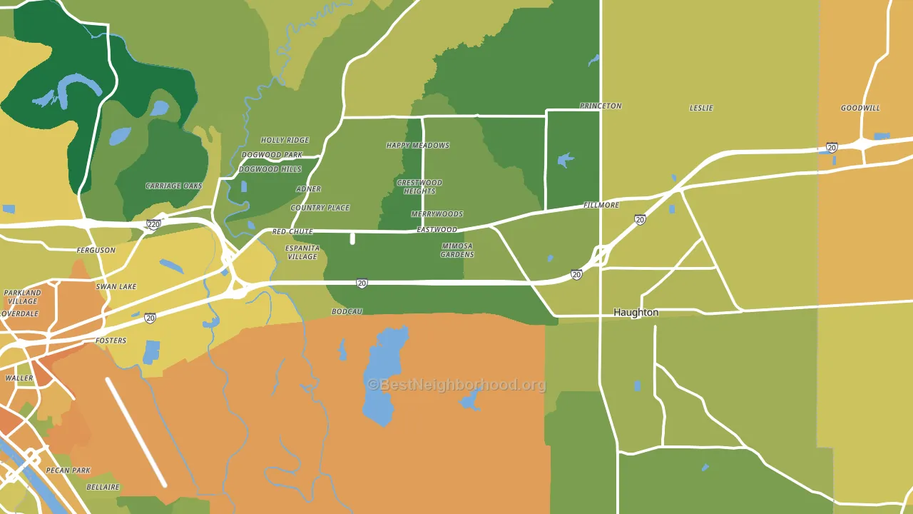 71037, LA block-group voter-turnout map