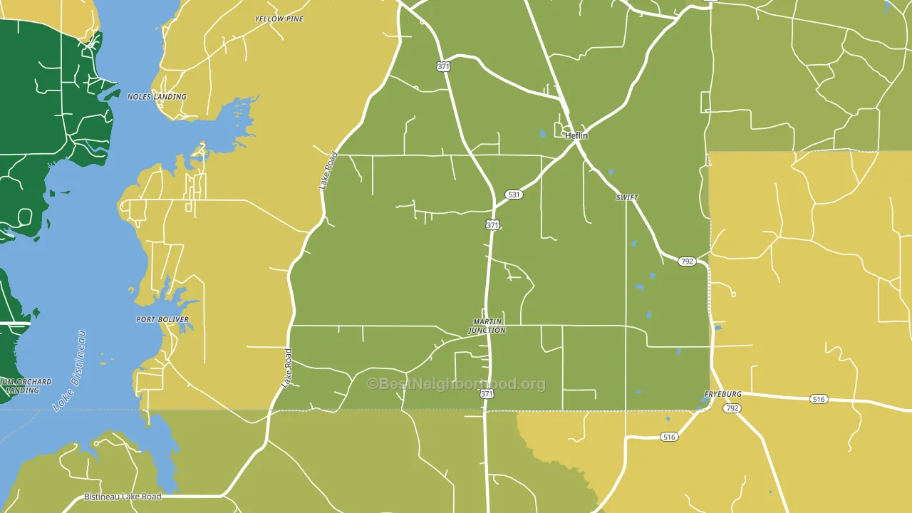 71039, LA block-group voter-turnout map