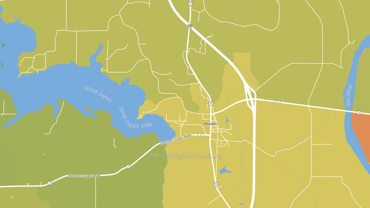 71043, LA block-group voter-turnout map