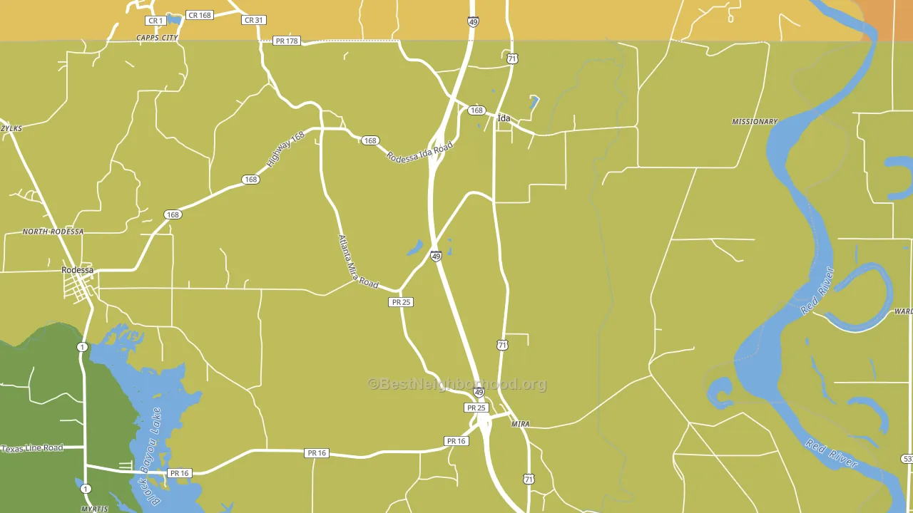 71044, LA block-group voter-turnout map