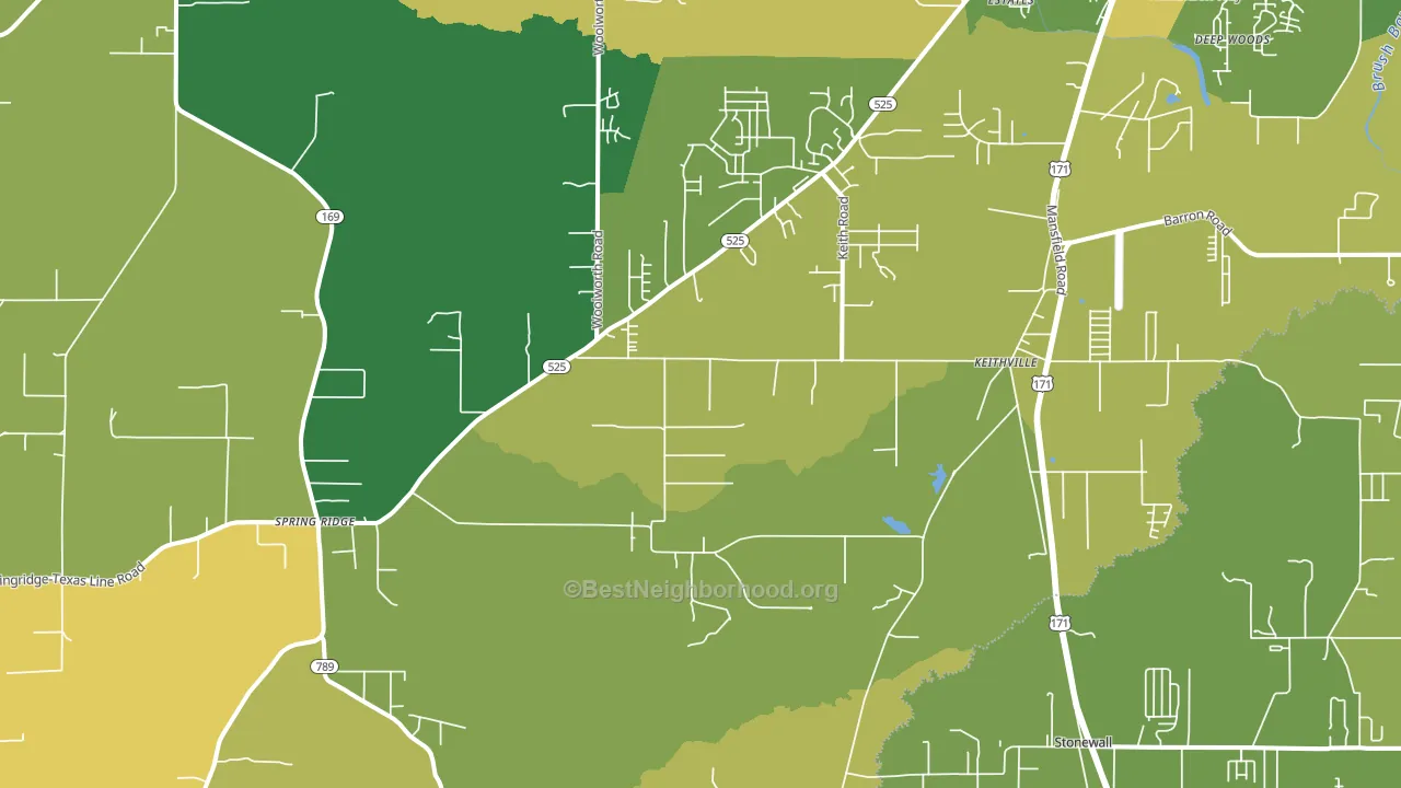 71047, LA block-group voter-turnout map