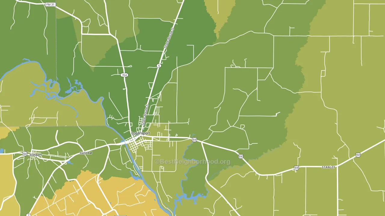 71049, LA block-group voter-turnout map