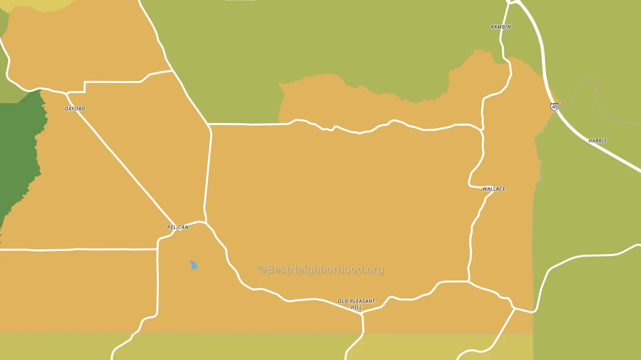 71063, LA block-group voter-turnout map