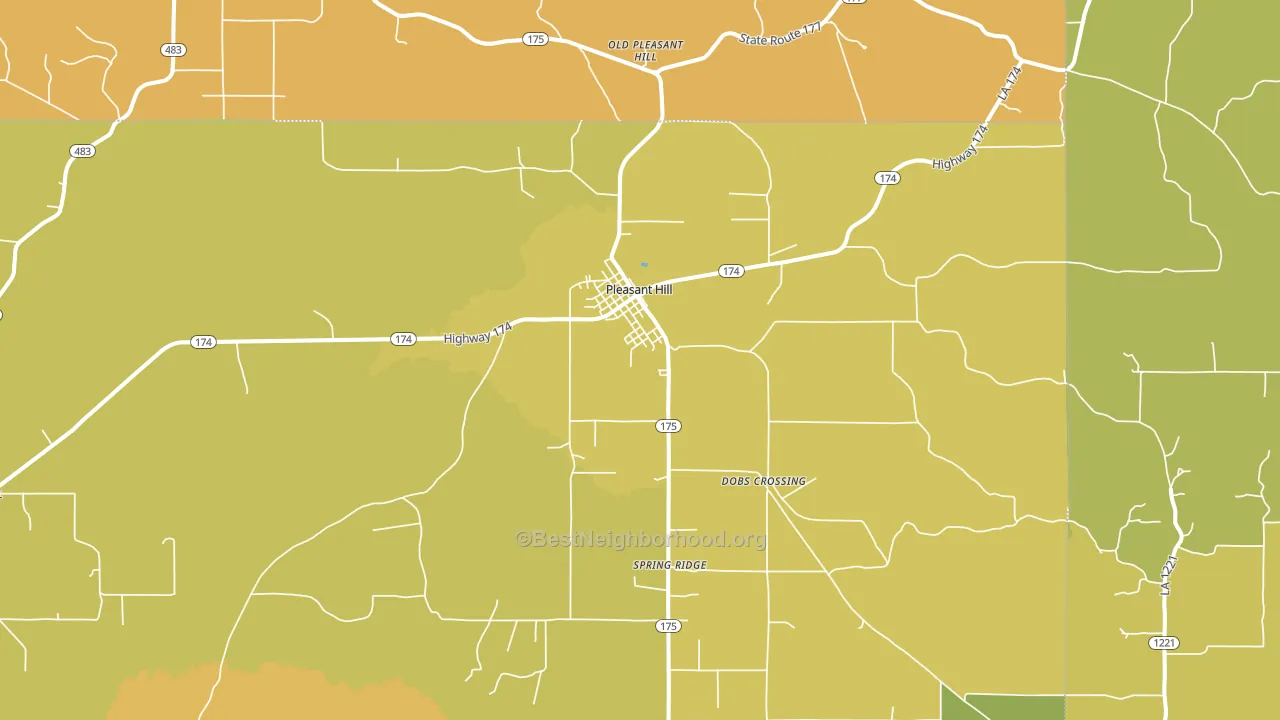71065, LA block-group voter-turnout map