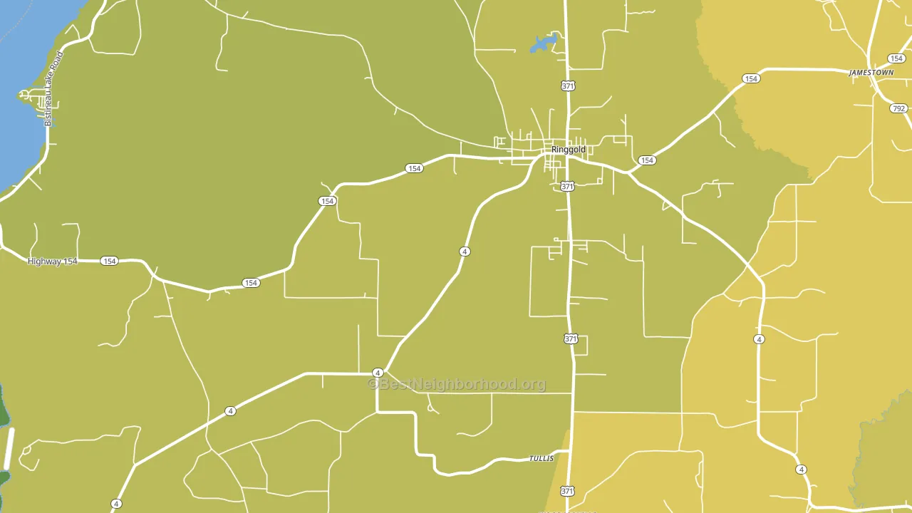 71068, LA block-group voter-turnout map