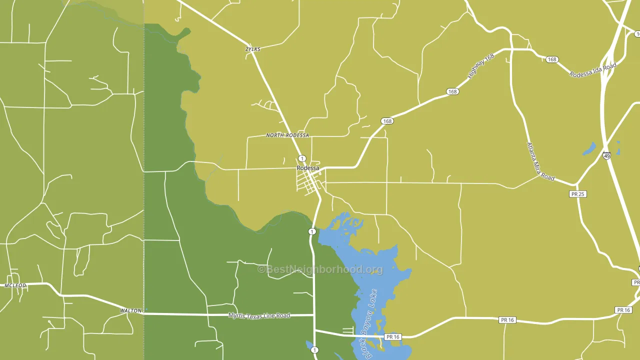 71069, LA block-group voter-turnout map