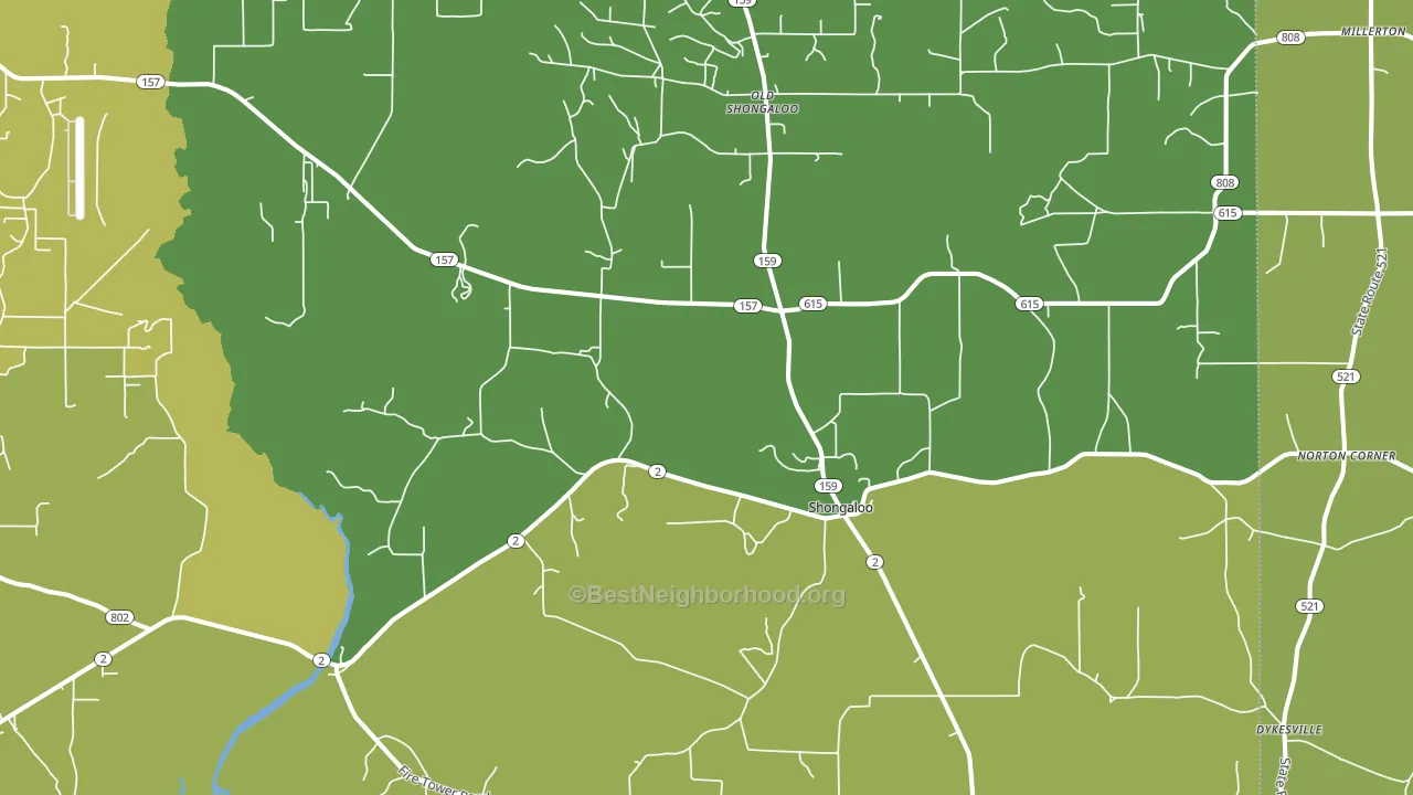 71072, LA block-group voter-turnout map