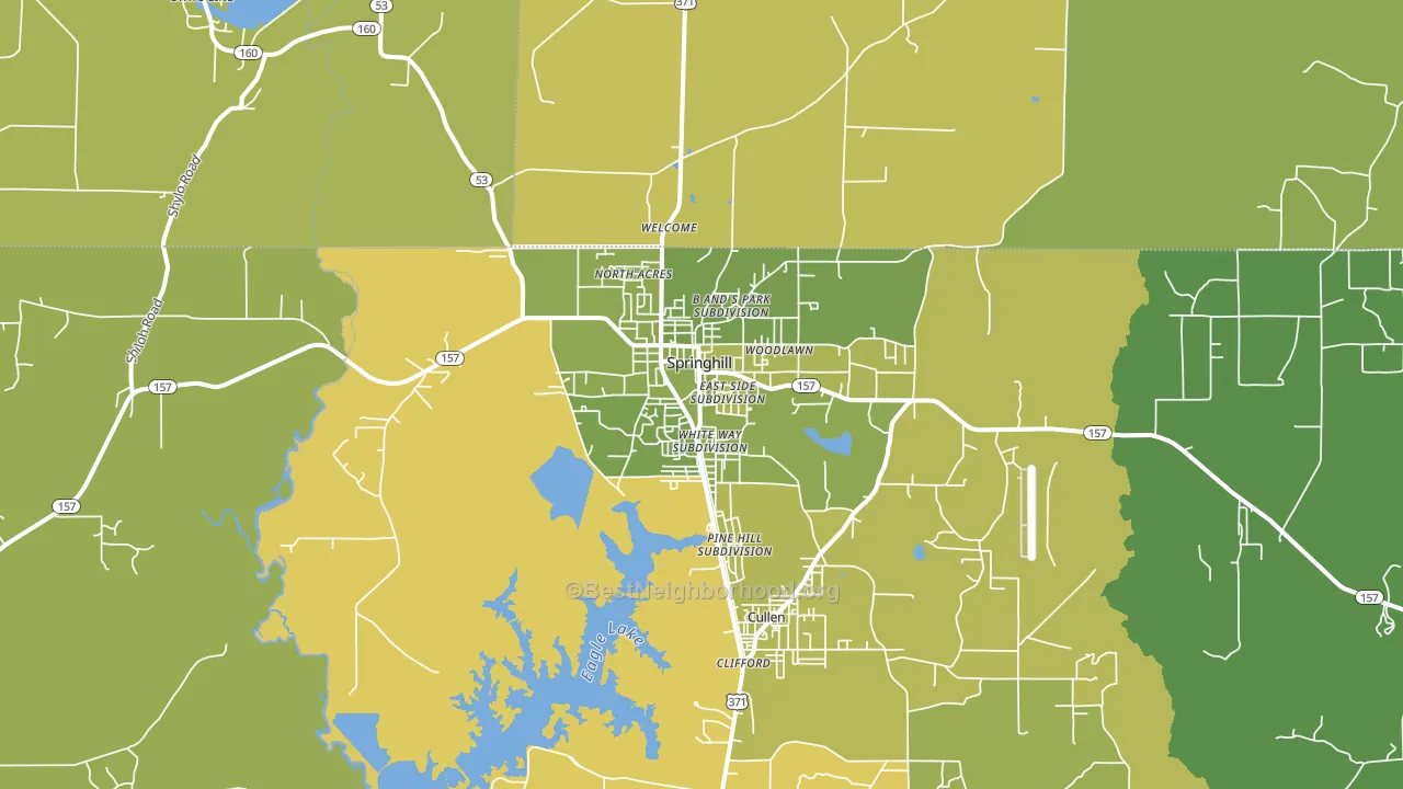 71075, LA block-group voter-turnout map