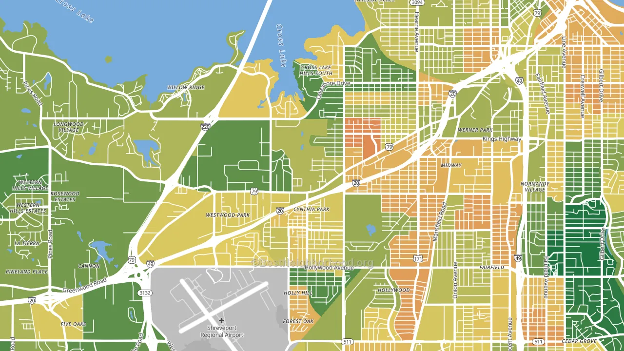 71109, LA block-group voter-turnout map