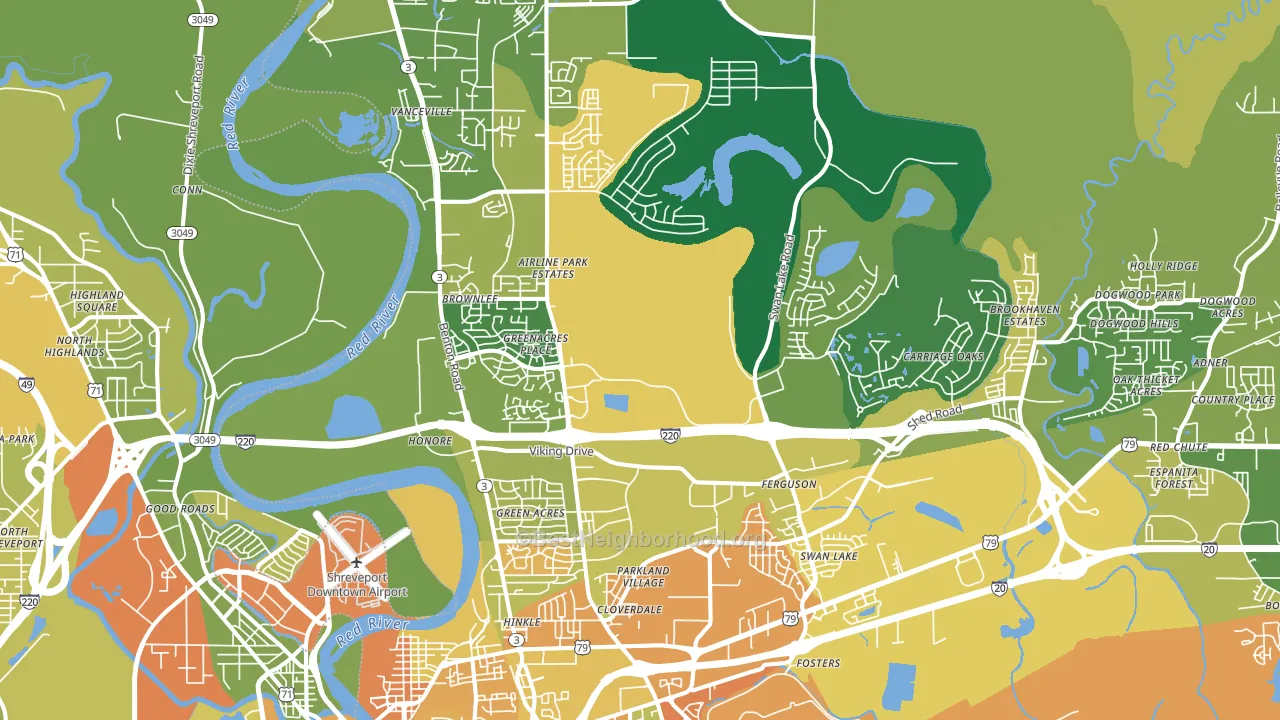 71111, LA block-group voter-turnout map