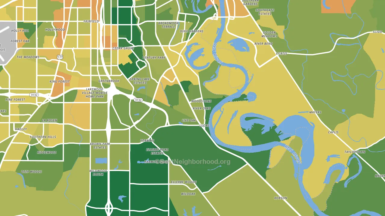 71115, LA block-group voter-turnout map