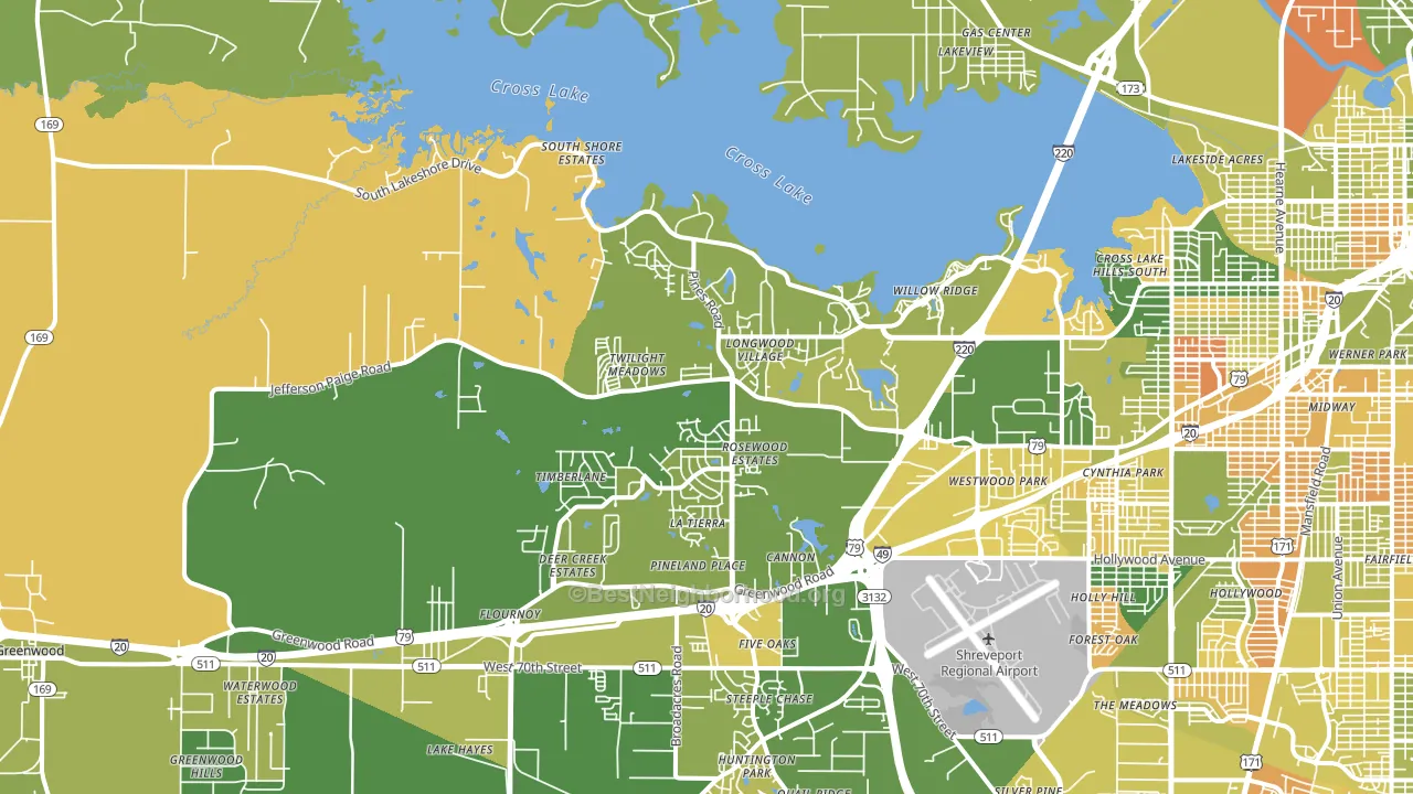 71119, LA block-group voter-turnout map