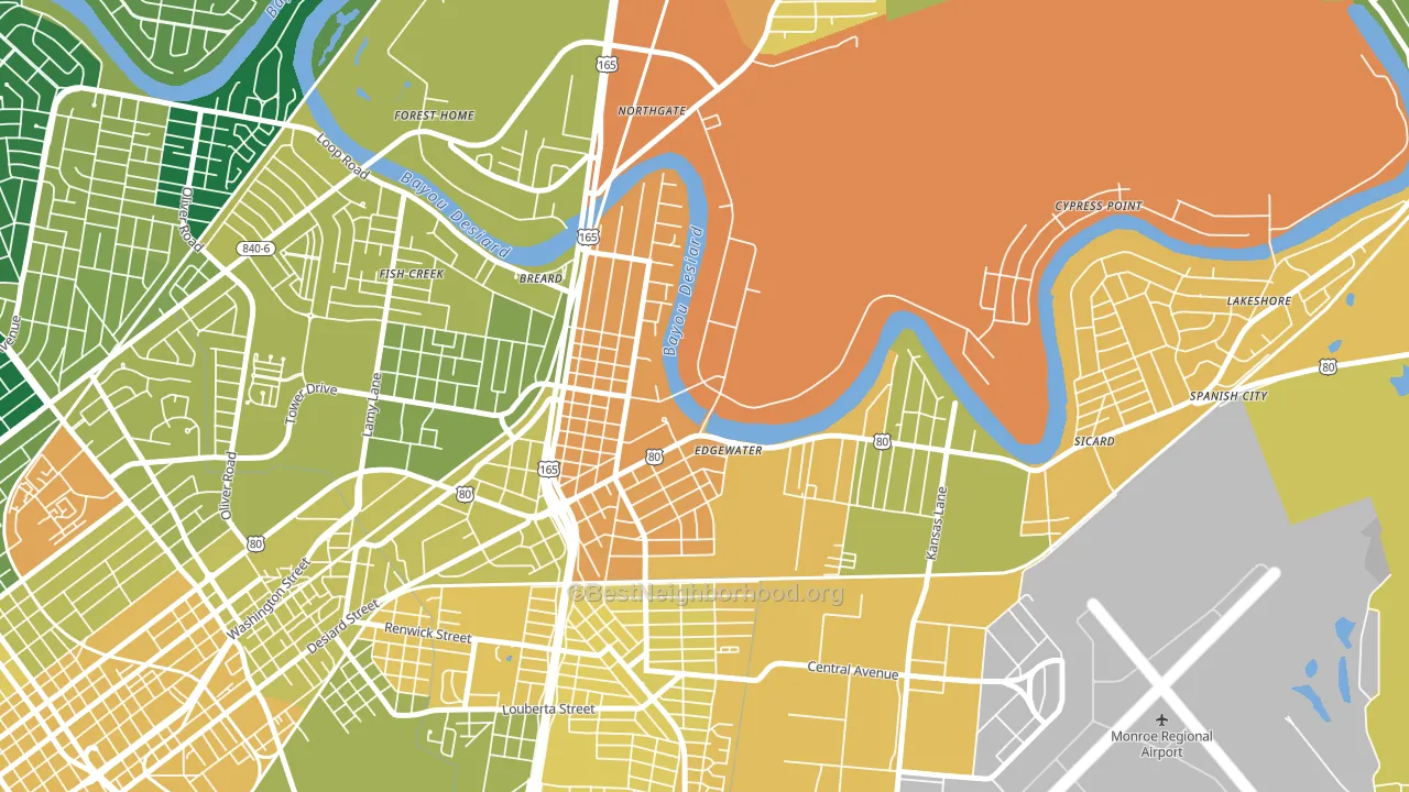71209, LA block-group voter-turnout map