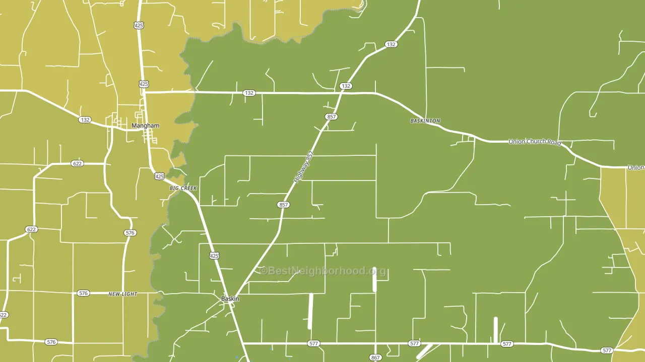 71219, LA block-group voter-turnout map