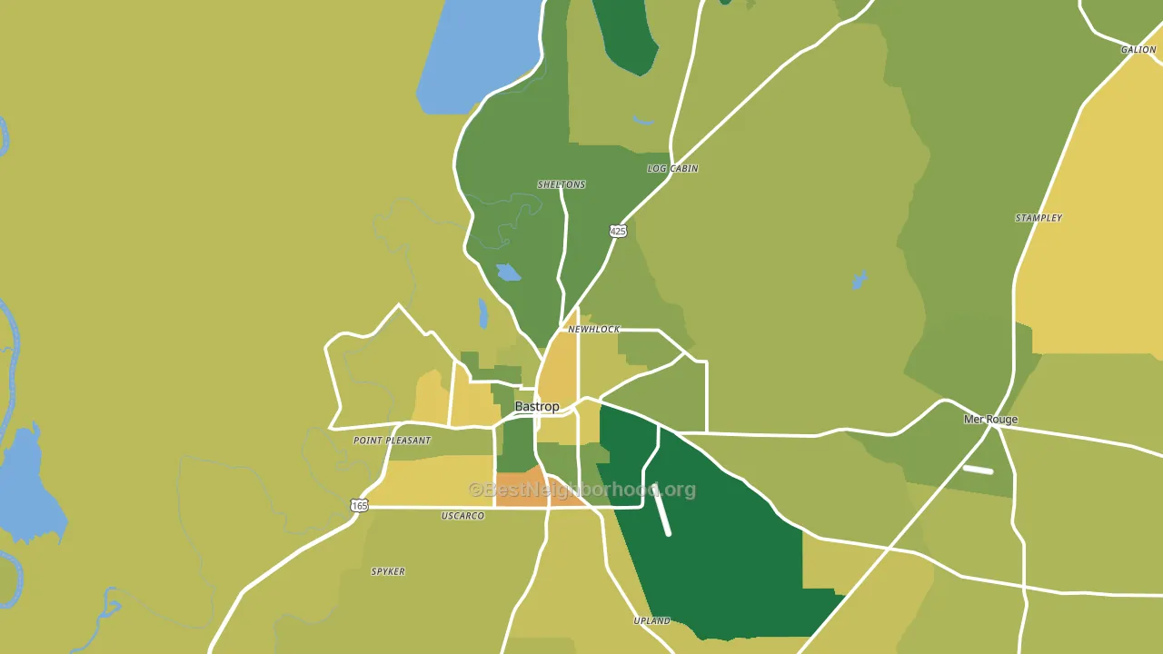 71220, LA block-group voter-turnout map
