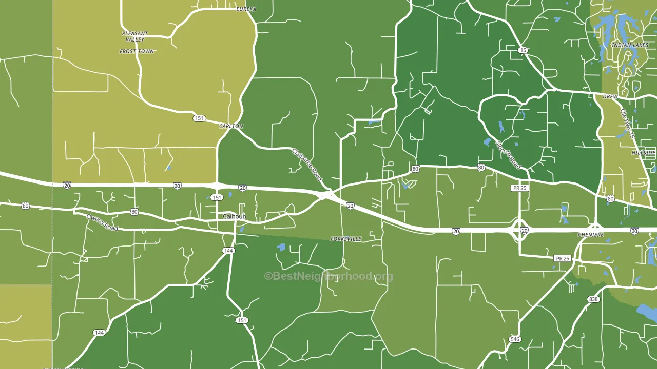 71225, LA block-group voter-turnout map