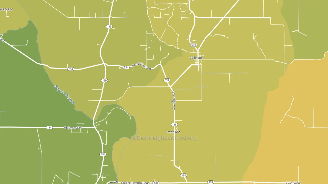 71229, LA block-group voter-turnout map