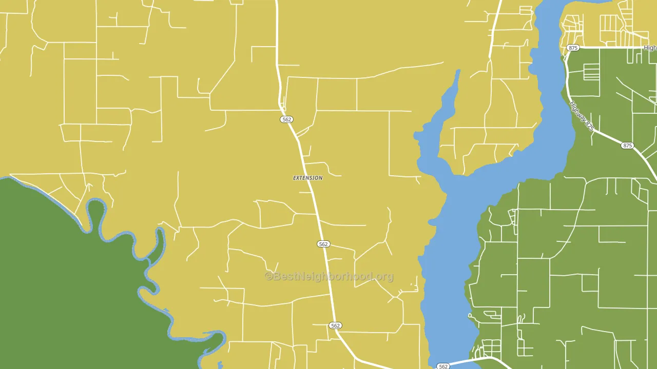 71243, LA block-group voter-turnout map