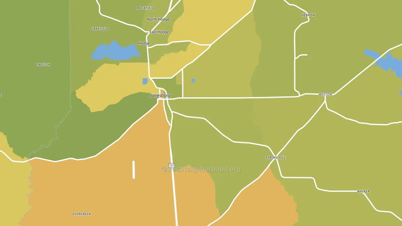 71251, LA block-group voter-turnout map