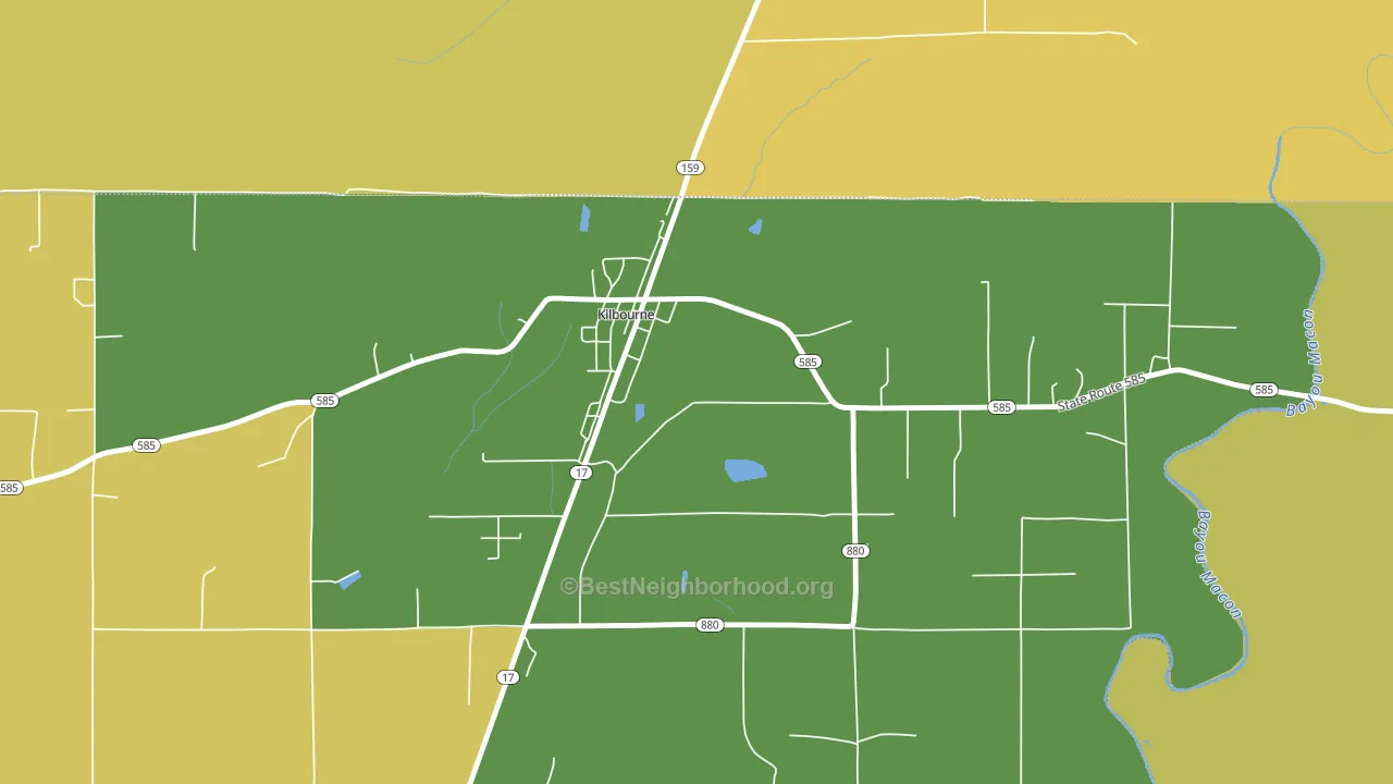 71253, LA block-group voter-turnout map