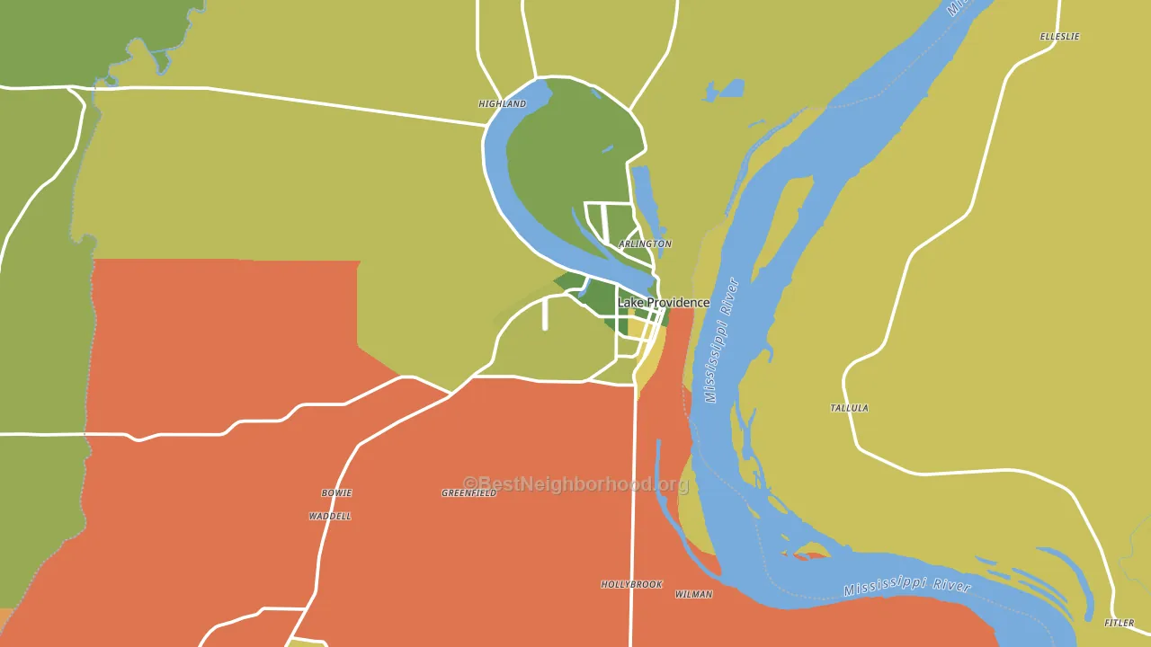 71254, LA block-group voter-turnout map