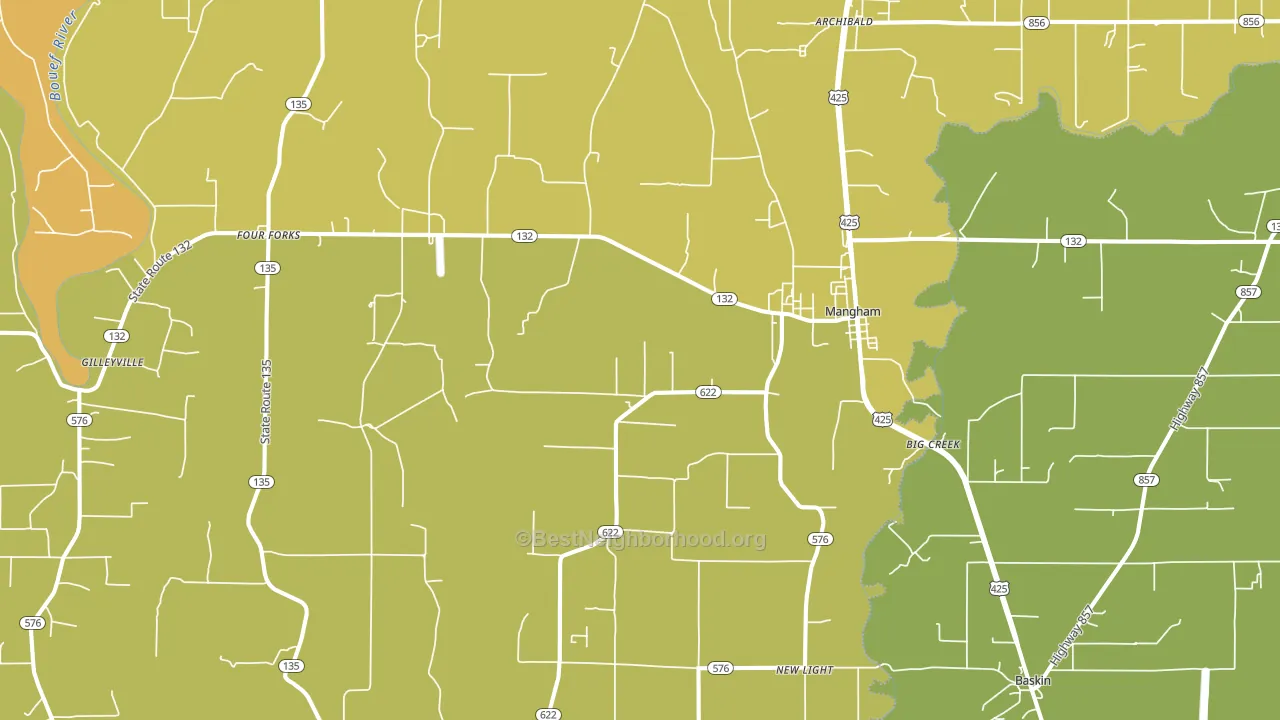 71259, LA block-group voter-turnout map