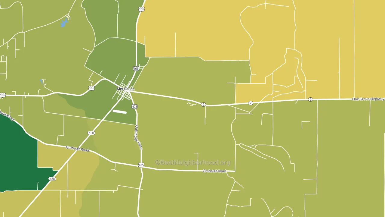 71261, LA block-group voter-turnout map