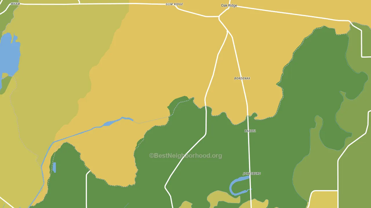 71264, LA block-group voter-turnout map