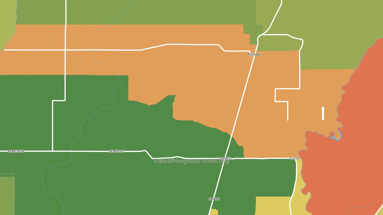 71266, LA block-group voter-turnout map