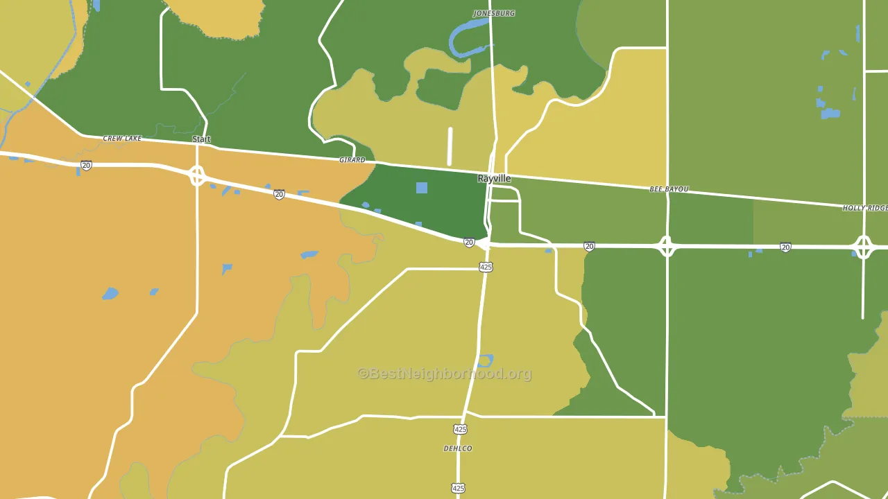 71269, LA block-group voter-turnout map