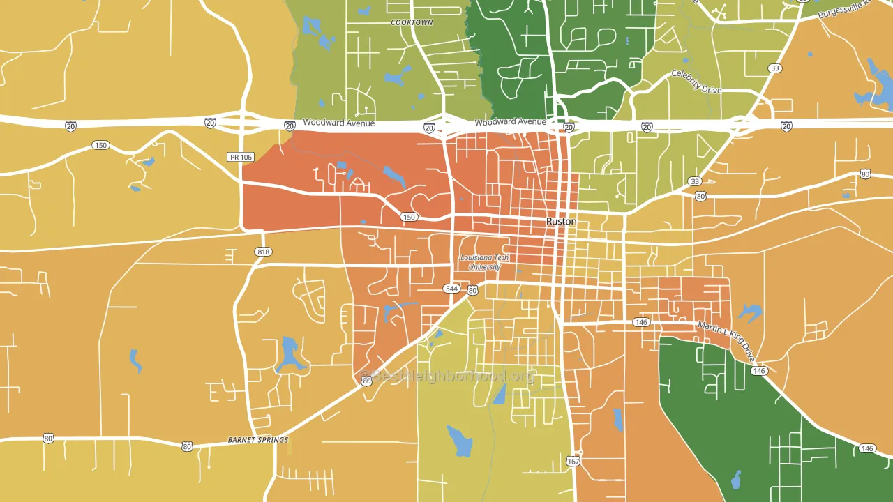 71272, LA block-group voter-turnout map