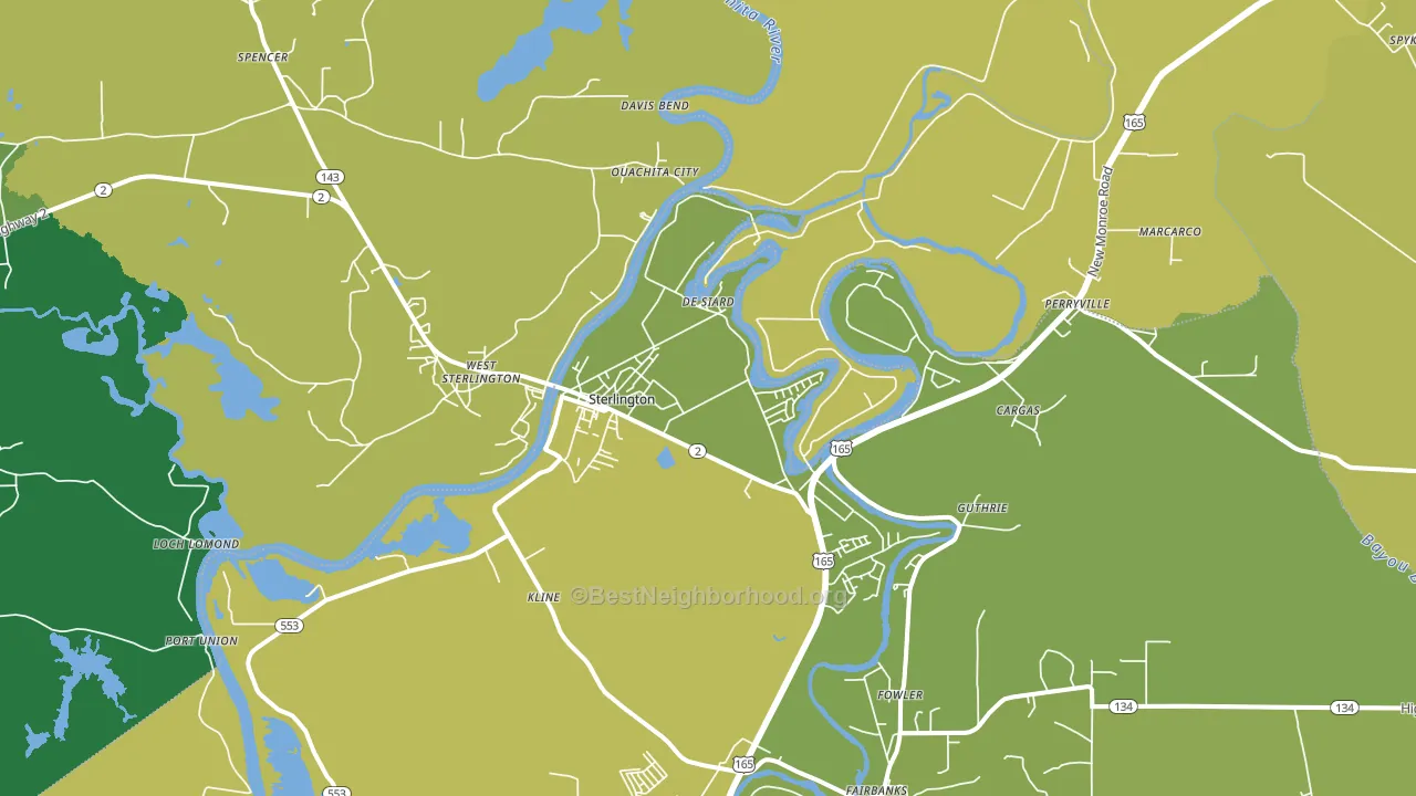 71280, LA block-group voter-turnout map