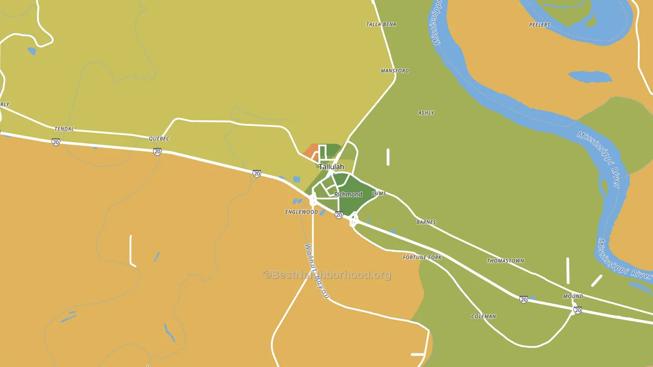71282, LA block-group voter-turnout map